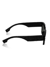 Celebrity Black Polycarbonate Frame With Black UV Protected Lens Browline Sunglasses for Unisex_LH103-BK