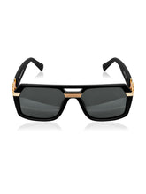 Celebrity Black Polycarbonate Frame With Black UV Protected Lens Browline Sunglasses for Women_22060-BK